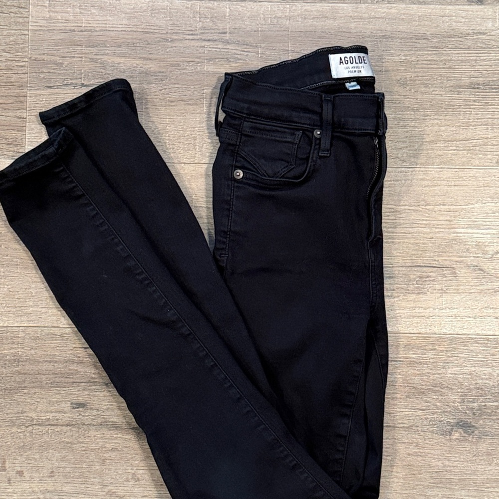 Agolde High-Rise Black Skinny Jeans